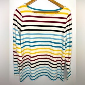 Talbots Plus Size X Womens Breton Stripe Long Sleeve Shirt New Without Tags